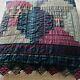 Vintage Queen Size Log Cabin Cotton Quilt