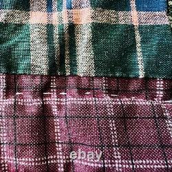 Vintage Queen Size Log Cabin Cotton Quilt