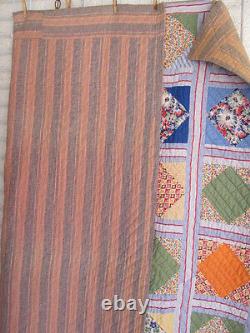 Vintage Quilt Diamond In A Square 70 By 80 Hand Made