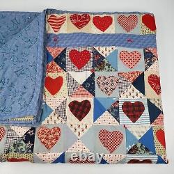 Vintage Quilt Hearts Handmade Cupid Game Board 88 X 68
