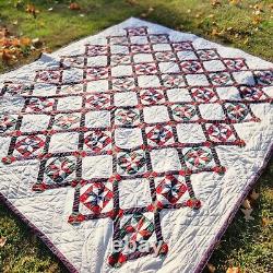 Vintage Quilt. I Believe Its Hand Quilted 8' X 7' 96 x 84 See photos