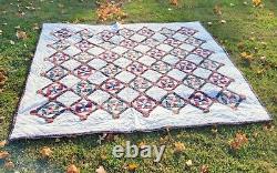 Vintage Quilt. I Believe Its Hand Quilted 8' X 7' 96 x 84 See photos