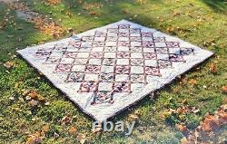 Vintage Quilt. I Believe Its Hand Quilted 8' X 7' 96 x 84 See photos