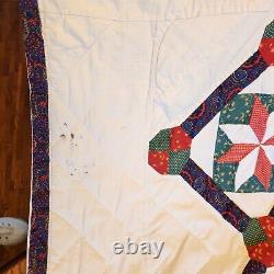 Vintage Quilt. I Believe Its Hand Quilted 8' X 7' 96 x 84 See photos