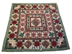 Vintage Quilt King Size Handmade Hand Quilted 103x93