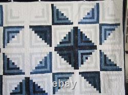 Vintage Quilt, Log Cabin Star, 76 X 78, Excellent, No Stains, No Holes, Clean