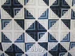 Vintage Quilt, Log Cabin Star, 76 X 78, Excellent, No Stains, No Holes, Clean