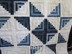 Vintage Quilt, Log Cabin Star, 76 X 78, Excellent, No Stains, No Holes, Clean