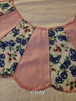 Vintage Quilt Pinwheel Dresden Plate Hand Sewn 72×84 Queen TOP ONLY