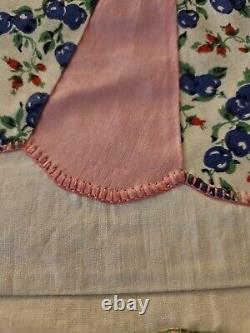 Vintage Quilt Pinwheel Dresden Plate Hand Sewn 72×84 Queen TOP ONLY