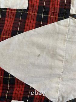 Vintage Quilt Top 72x84 Machine Stitched