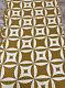 Vintage Quilted Bedspread Machine Sewn 66 X 93 Yellow Daisy