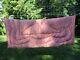Vintage Quilted Satin Pink / Peach 75 X 62 Small Bedspread No Tag No Holes