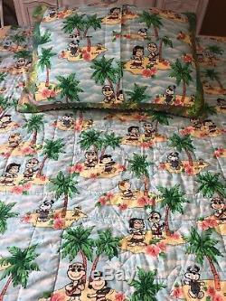 Vintage RARE Hawaiian Crazy Cat BK Kilban Tee Shirt Quilt Handmade/ Pillow Sham