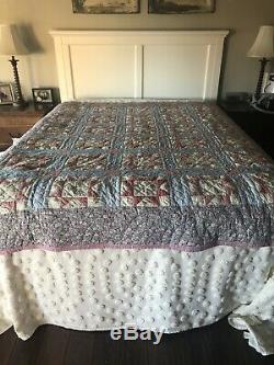 Vintage Sawtooth or Christmas Star Block Hand Made Quilt 79 X 68 5 Star