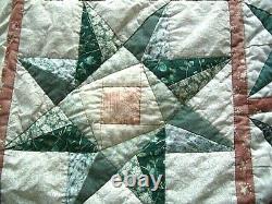 Vintage Single Bed Handmade Patchwork QUILT/ THROW 94 long x 77 wide