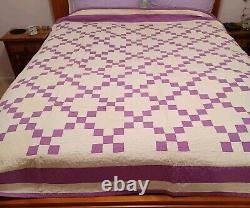 Vintage Single Irish Chain Quilt (80 x 81)