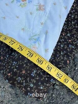 Vintage Star Multicolor Floral Patchwork Quilt Hand Stitched Sewn 105 X 82