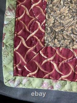 Vintage Style Queen Size Quilt, Block and Star Pattern, Hand Quilted