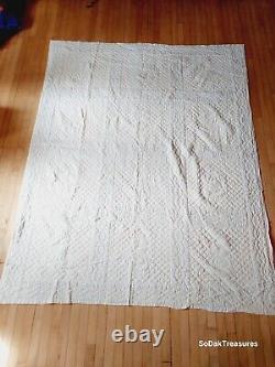 Vintage Sun Bonnet Sue Quilt Cottage Style Blanket Handmade 74x92 Full Double