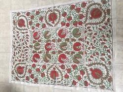 Vintage Uzbek Beautiful Handmade Wall Decor Quilt Bedding Embroidery Suzani