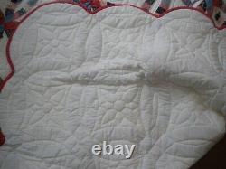 Vintage Wedding Ring 86 x 100 Handmade Quilted Quilt by PA Mennonite Women