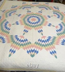Vintage/antique handmade Lone Star quilt must see, Traditional Colors And Style