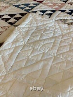 Vintage antique handmade quilt flying geese americana