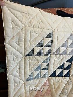Vintage antique handmade quilt flying geese americana
