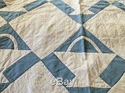 Vintage blue and white hand made soft and light weight quilt