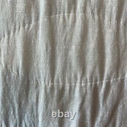 Vintage double wedding ring quilt hand stitched 96 x 86 guc see descrip