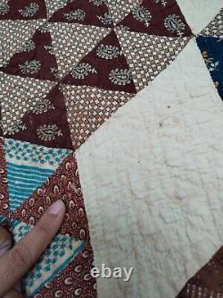 Vintage gorgeous Quilt hand Quilted quilt patchwork large size item672