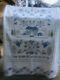 Vintage Hand Made Cross Stitch Quilt Blue & White 90x78 Its A Masterpiece