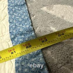 Vintage hand sewn Patchwork signed Quilt by Sara Little, Blanket, As Is