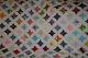 Vintage Handmade Cathederal Window Quilt