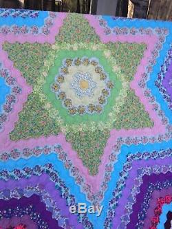 Vintage handmade Star Motif quilt