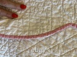 Vintage handmade applique pink floral quilt