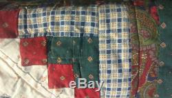 Vintage handmade queen size quilt