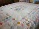 Vintage Handmade Quilt 68 X 72 Estate Sale Find Tiny Stitches, 70 Years Old