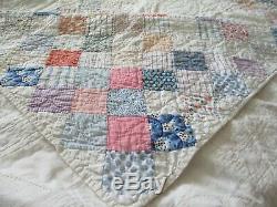 Vintage handmade quilt 68 X 72 Estate Sale find Tiny stitches, 70 years old