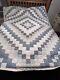 Vintage Handmade Quilt Comforter 94 Long 80 Wide Multi Colored Diamond Early