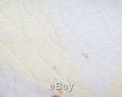 Vintage handmade quilt with stars 72 x 84