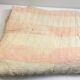 Vintage Quilt Handmade Pink Striped Hand Sewn Twin 60x79 Traditional Classic
