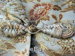 Vtg Chinese Silk Brocade Opera Coat 1940s Cheongsam Frog Closures Quilted Detail