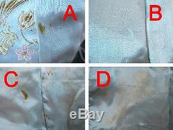 Vtg Chinese Silk Brocade Opera Coat 1940s Cheongsam Frog Closures Quilted Detail