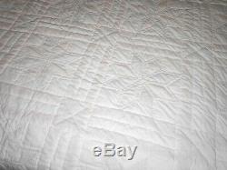 Vtg Farm Estate Quilt Handmade Hand Sewn Patchwork 103x88 Coverlet Bedspread