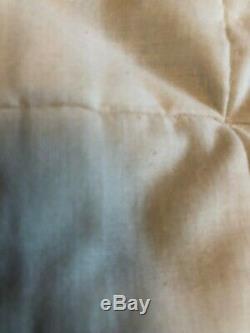 Vtg Hand Stitched Hand Made Cotton day Bed or Queen Bed Quilt Colors 88x77