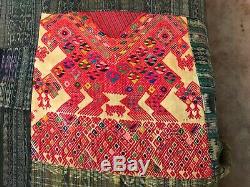 Vtg Handmade Patchwork Quilt Hippie Boho Queen Size Bedspread or Wall Tapestry