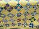Vtg Handmade Quilt Nine Patch 1930s Green/yellow Vibrant Multi Color One Owner