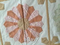 Vtg Handmade hand applique on it and done in the early old colors